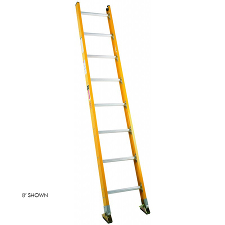 BAUER LADDER Straight Ladder, Fiberglass, 375 lb Load Capacity 33112